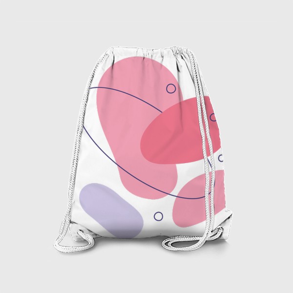 Рюкзак «Абстрактная иллюстрация с линиями розового цвета»