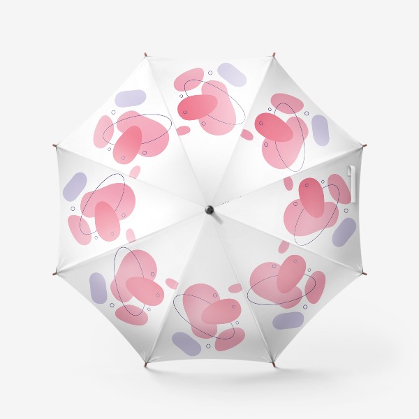Зонт «Абстрактная иллюстрация с линиями розового цвета»