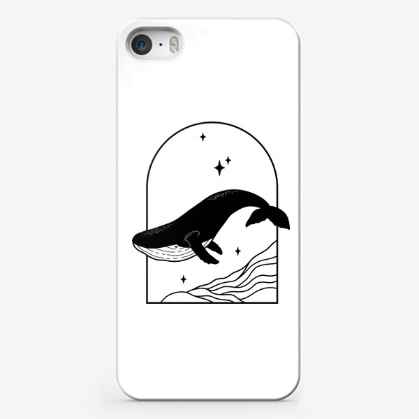 Чехол iPhone «Кит, космический кит, минимализм»