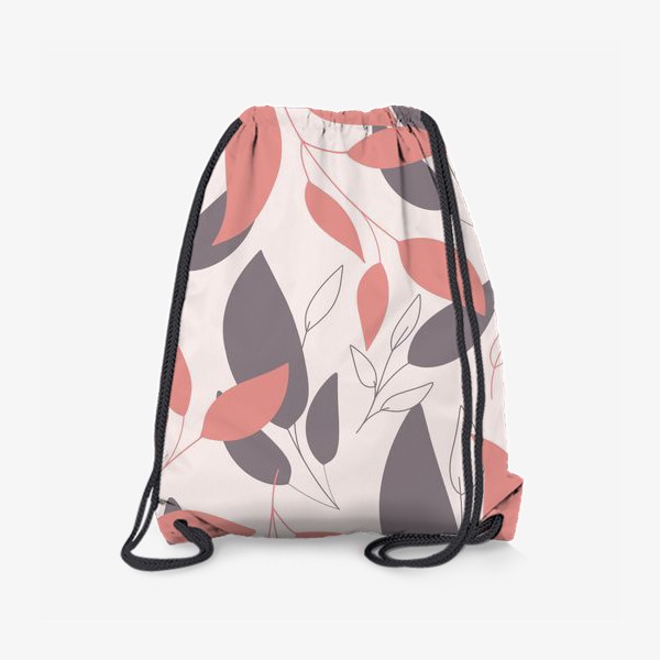 Рюкзак «Розовые и серые веточки на нежно розовом фоне»