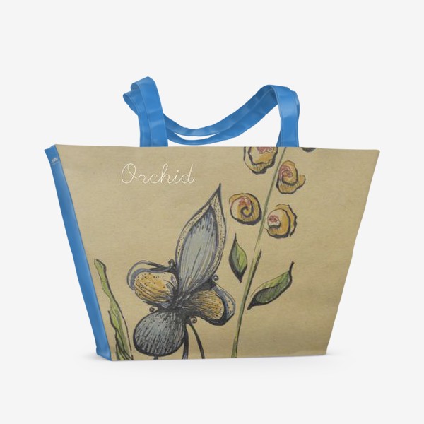 Пляжная сумка «орхидея»