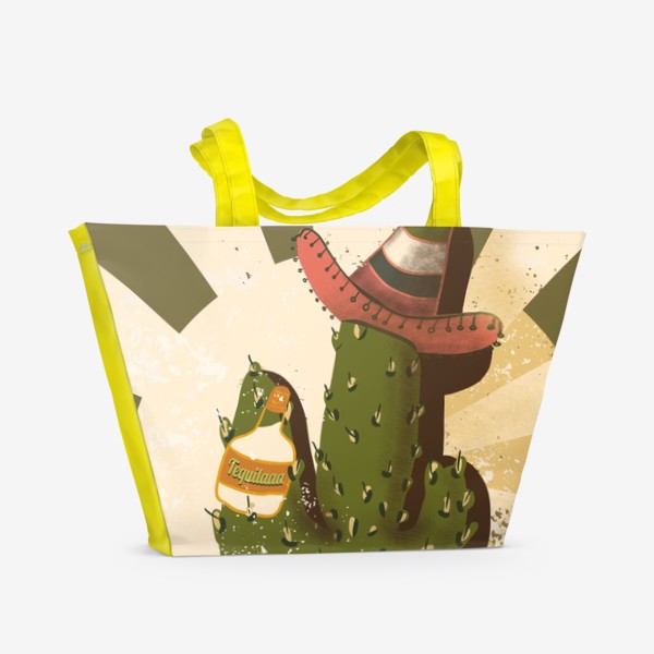 Пляжная сумка «Сомбреро, Мексика, текила»