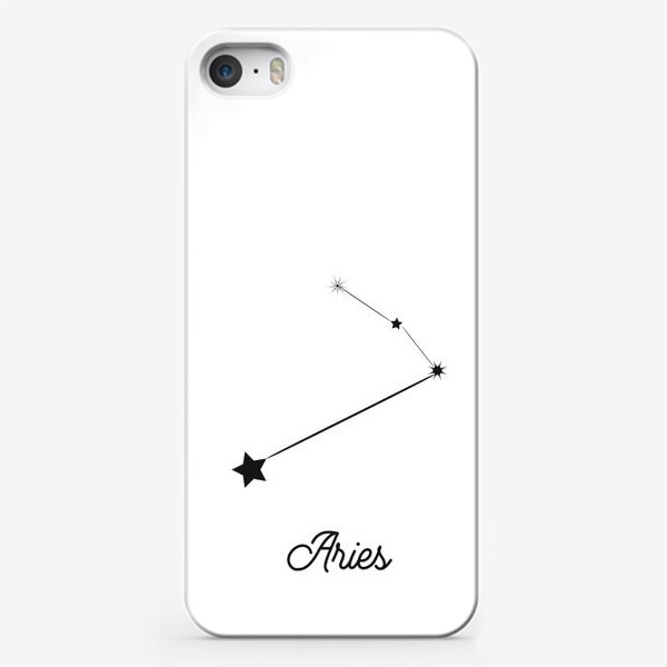 Чехол iPhone «Овен. Знак зодиака, созвездие, минимализм»