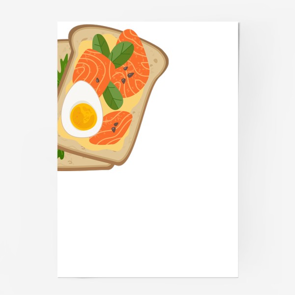 Постер «Бутерброд с семгой и яйцом»