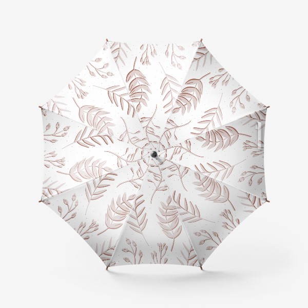 Зонт «Нежно розовый гербарий»