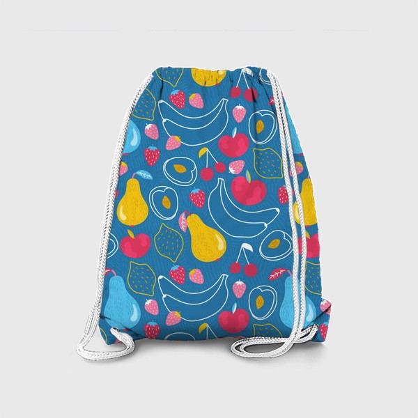 Рюкзак «Сочные фрукты на синем»