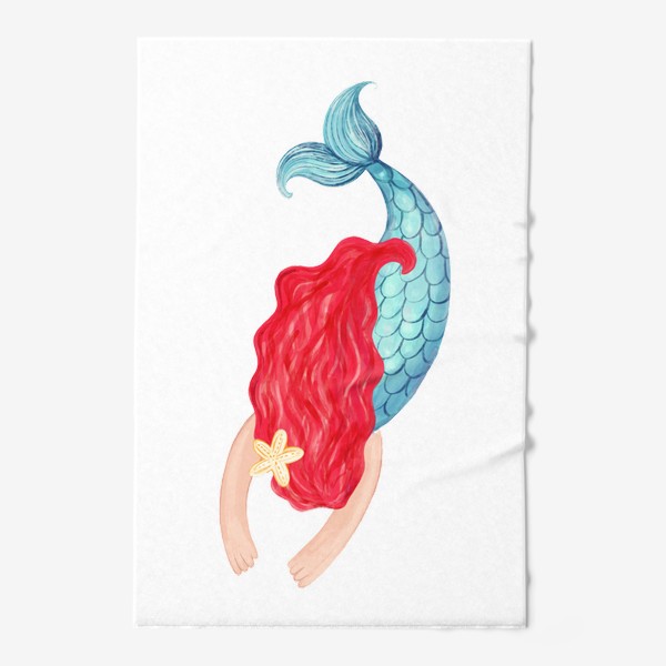 Полотенце «Красавица красноволосая русалка»