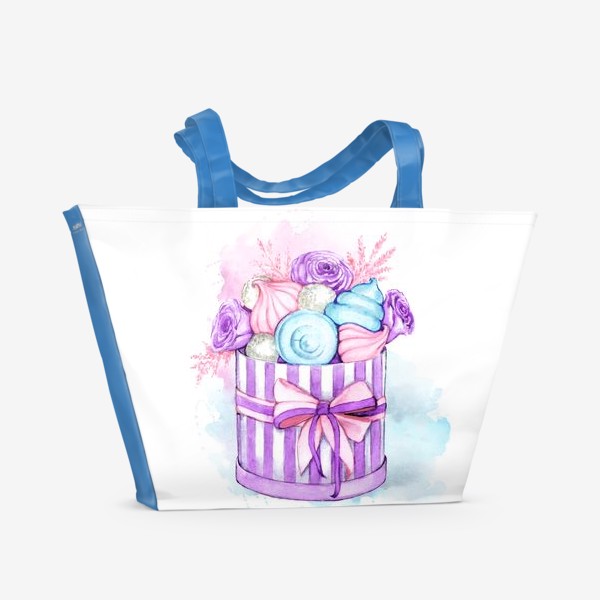 Пляжная сумка «Сладкий подарок - коробка со сладостями»