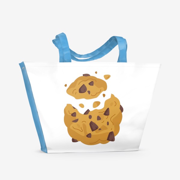 Пляжная сумка «Овсяное печенье с шоколадом»