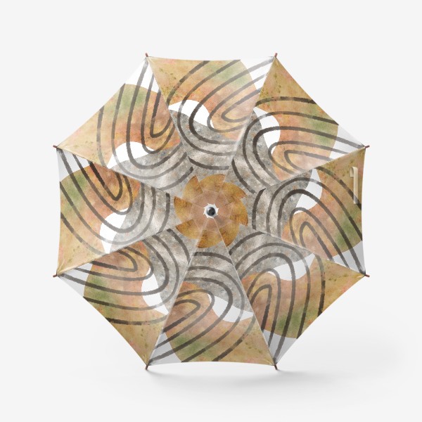 Зонт «Акварельная абстракция с радугой»