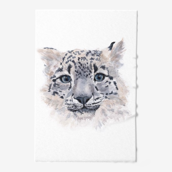 Полотенце «портрет снежного барса или леопарда»