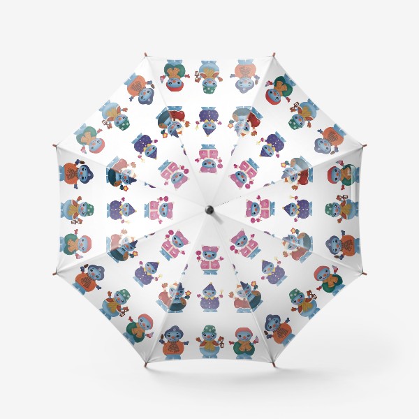 Зонт «Снеговики»