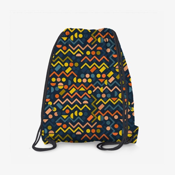 Рюкзак «яркий абстрактный принт - зиг-заги»