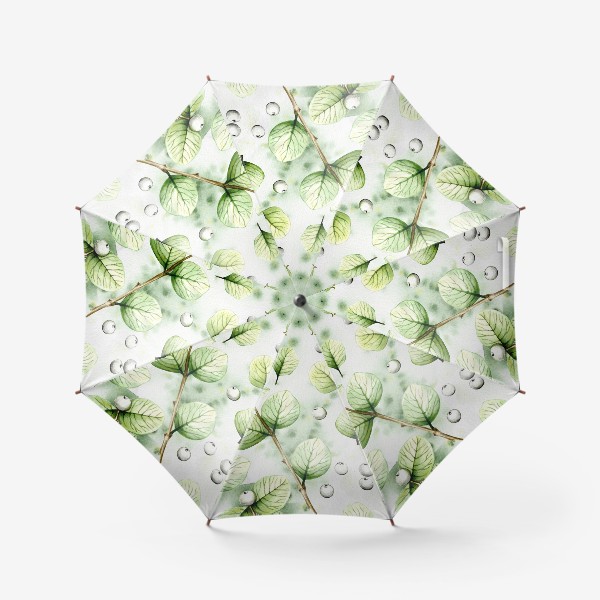 Зонт «Осенние веточки с ягодами акварель»