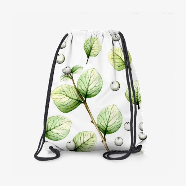 Рюкзак «Осенние веточки с ягодами акварель на белом фоне»