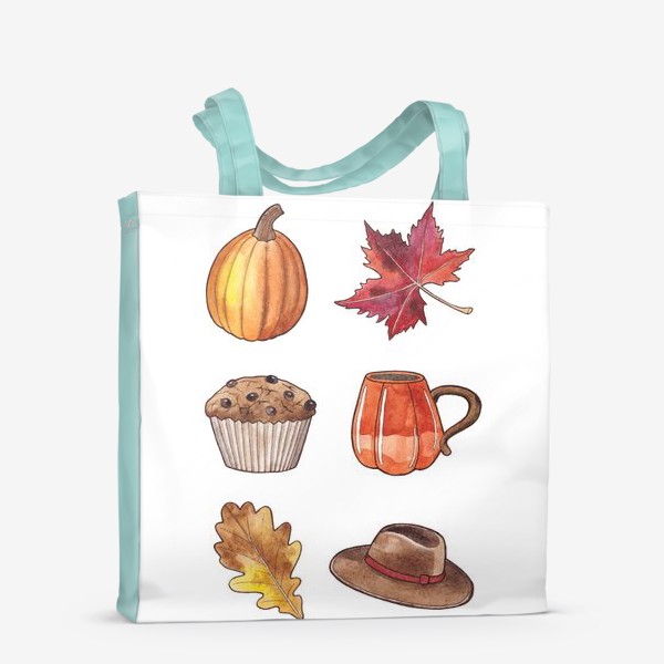 Сумка-шоппер «Осень. Листья. Тыква»