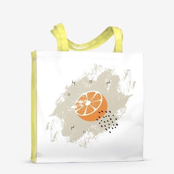 Сумка-шоппер «Апельсин в стиле Мемфис»