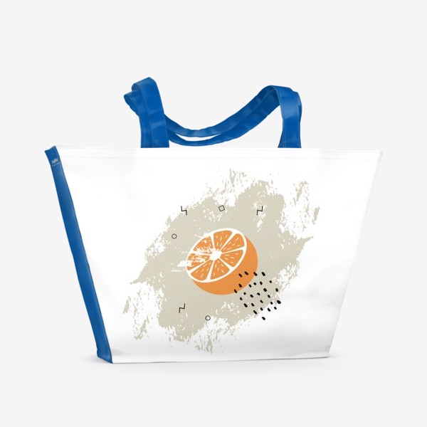 Пляжная сумка «Апельсин в стиле Мемфис»