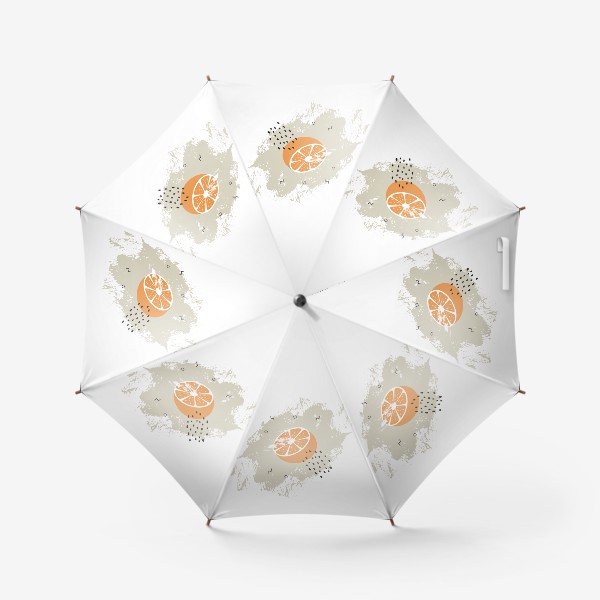Зонт «Апельсин в стиле Мемфис»