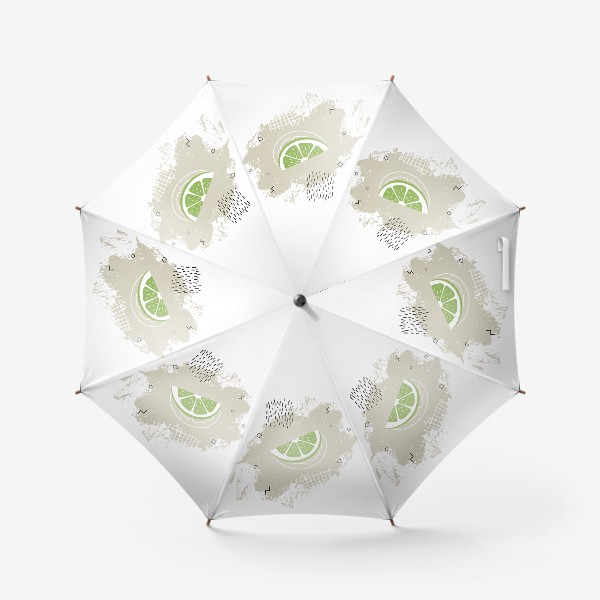 Зонт «Лайм в стиле Мемфис»
