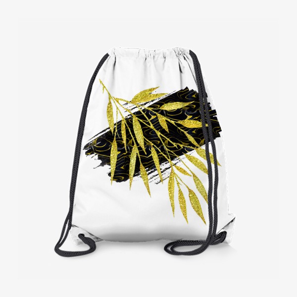 Рюкзак «Абстракция с золотыми листьями»