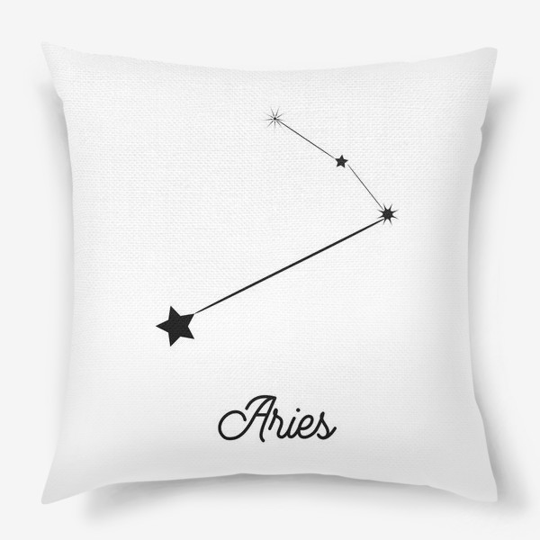 Подушка «Овен. Знак зодиака, созвездие, минимализм»