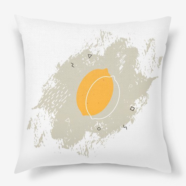 Подушка «Лимон в стиле Мемфис»
