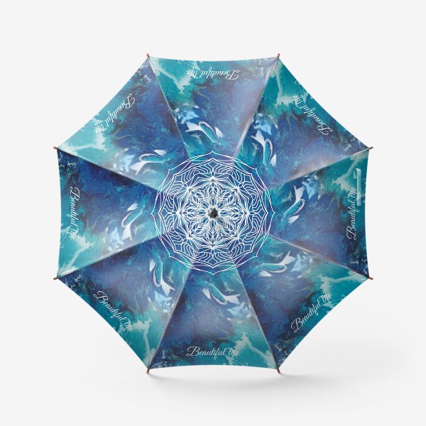 Зонт «Мандала на фоне флюидарт»