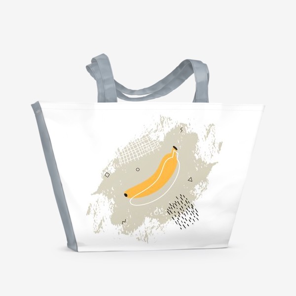 Пляжная сумка «Банан в стиле Мемфис»