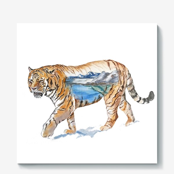 Холст «амурский тигр тигр животные кошки хищник»