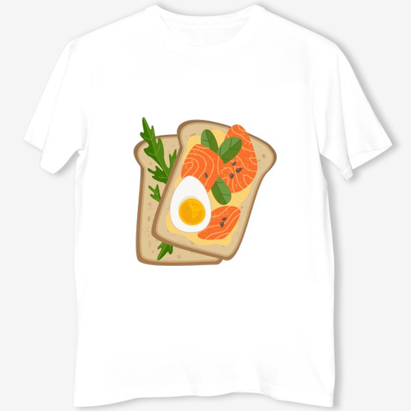 Футболка «Бутерброд с семгой и яйцом»
