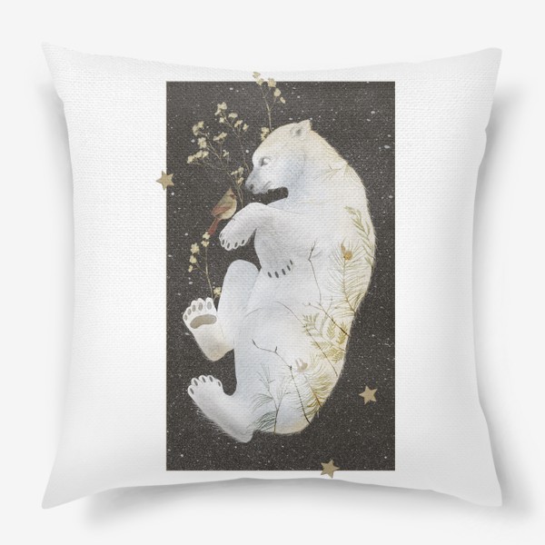 Подушка «Зимний белый медведь»