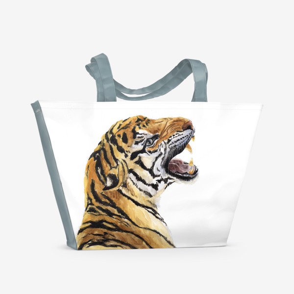 Пляжная сумка «Портрет амурского тигра»