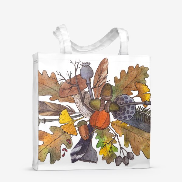 Сумка-шоппер «Осень. Листья. Грибы»