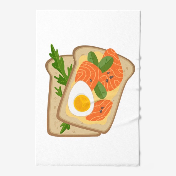 Полотенце «Бутерброд с семгой и яйцом»