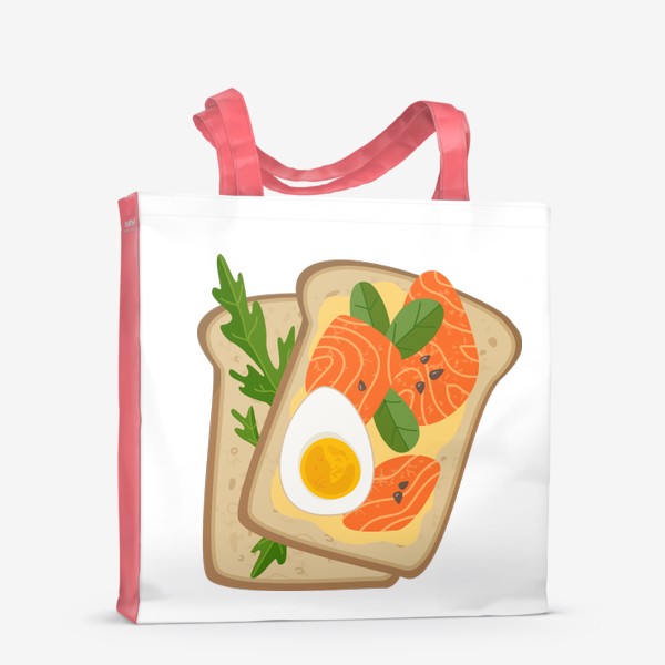 Сумка-шоппер «Бутерброд с семгой и яйцом»