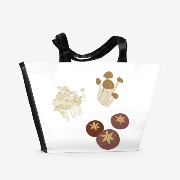Пляжная сумка «Грибы для азиатской кухни»