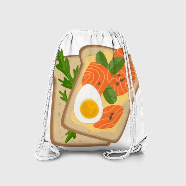 Рюкзак «Бутерброд с семгой и яйцом»