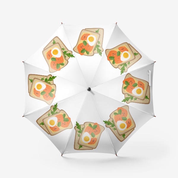 Зонт «Бутерброд с семгой и яйцом»