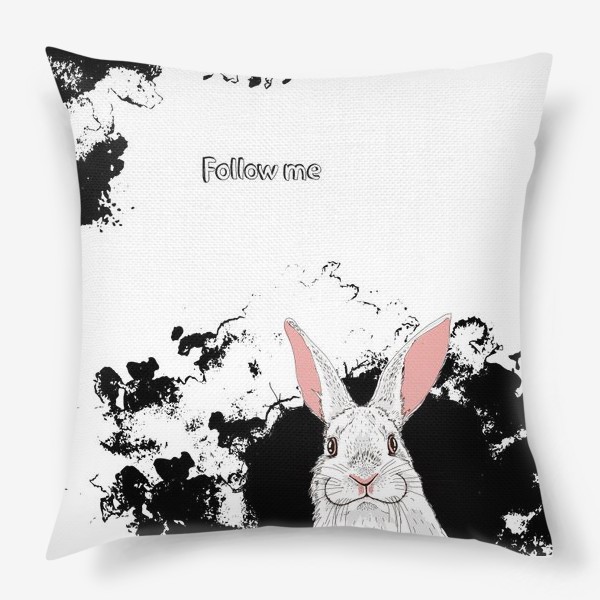 Подушка «Следуй за белым кроликом»