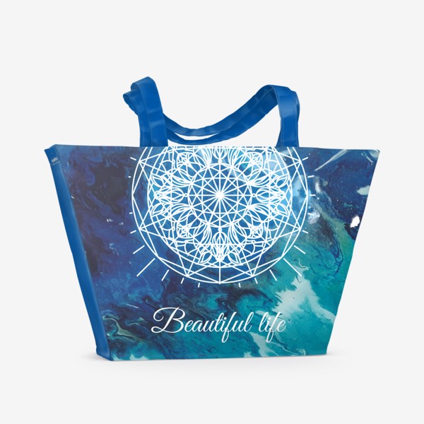 Пляжная сумка «Мандала красивая жизнь»