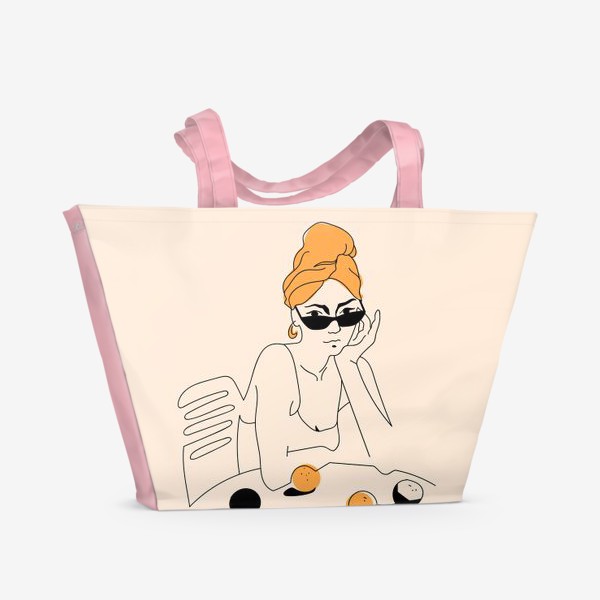 Пляжная сумка «Девушка с апельсинами»