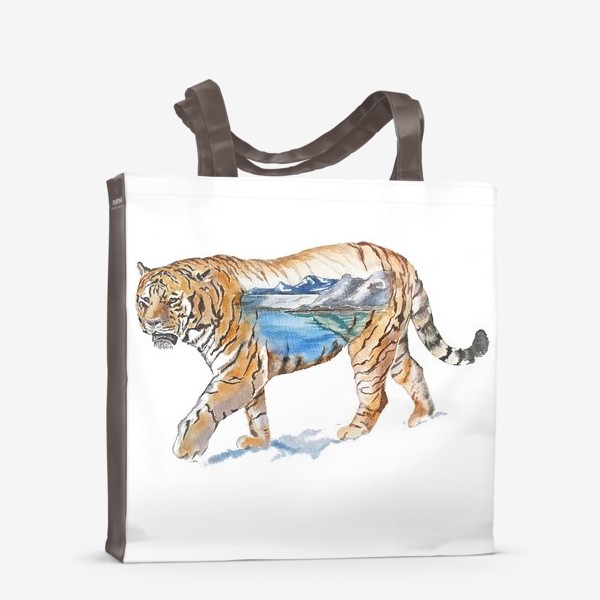 Сумка-шоппер &laquo;амурский тигр тигр животные кошки хищник&raquo;