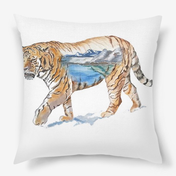 Подушка «амурский тигр тигр животные кошки хищник»