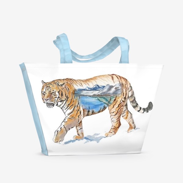 Пляжная сумка &laquo;амурский тигр тигр животные кошки хищник&raquo;