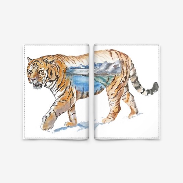 Обложка для паспорта «амурский тигр тигр животные кошки хищник»