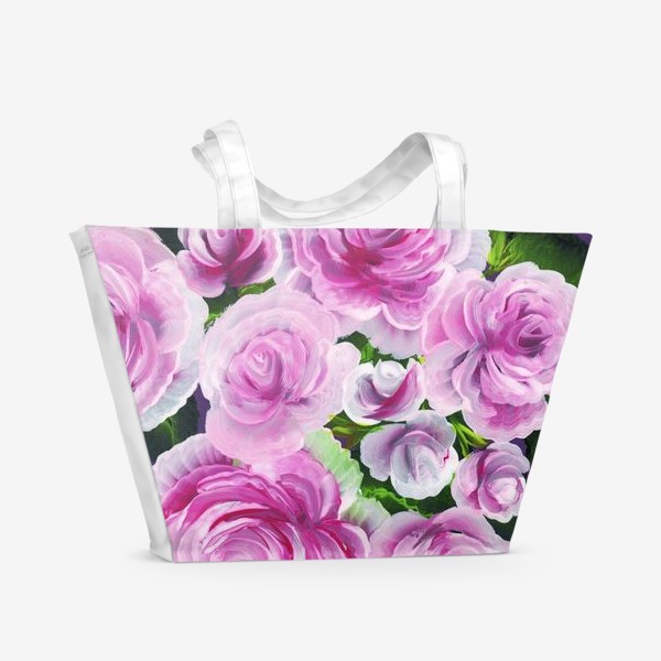 Пляжная сумка «Розовые розы »