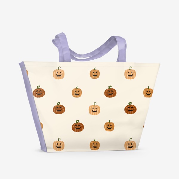 Пляжная сумка «Хэллоуин тыквы»