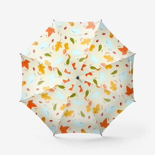 Зонт «птички и листья»