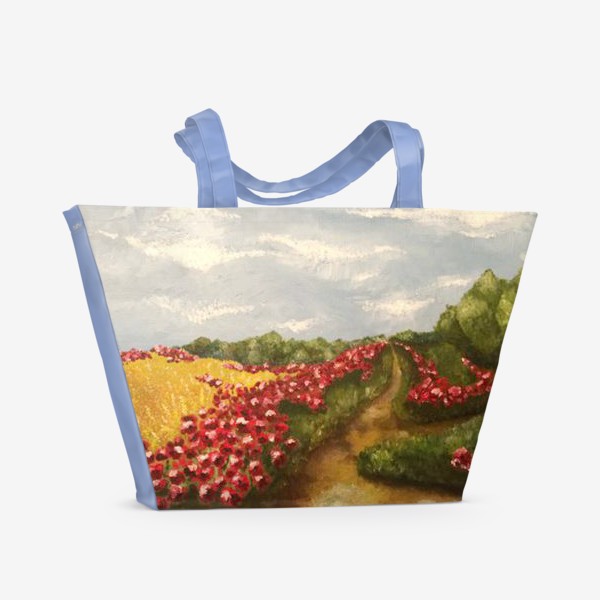 Пляжная сумка «маки в поле»